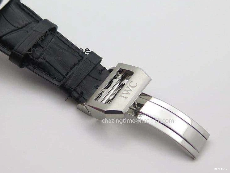 MIROTIME 0405 Bold Portuguese Real PR IW500704 ZF 1:1 Best Edition On Black Leather Strap A 7374